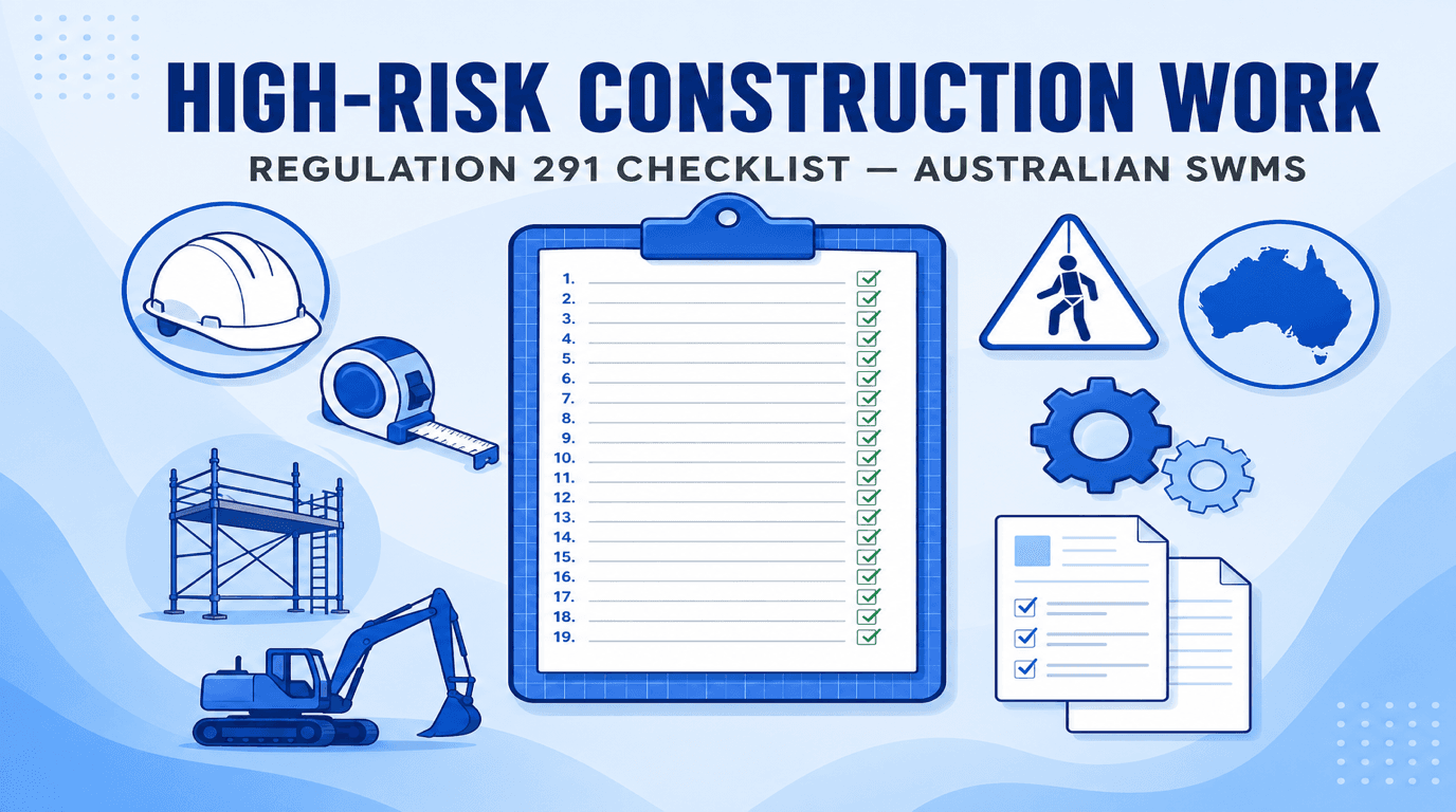 High-risk construction work decision guide for Australian SWMS requirements