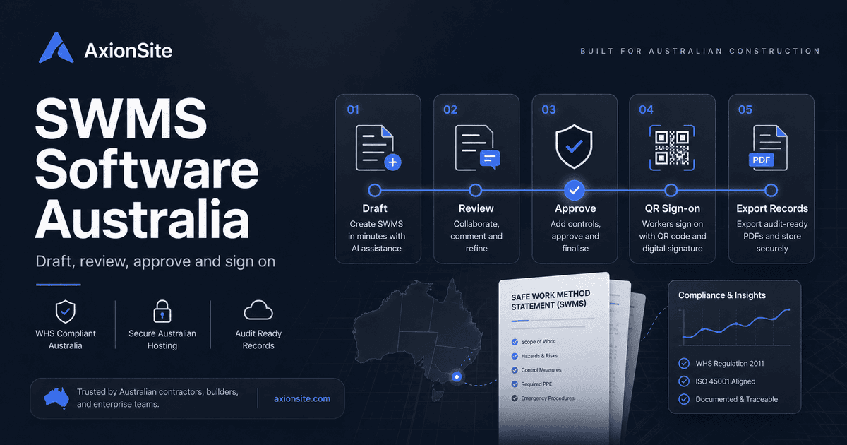 SWMS software workflow for Australian builders and contractors